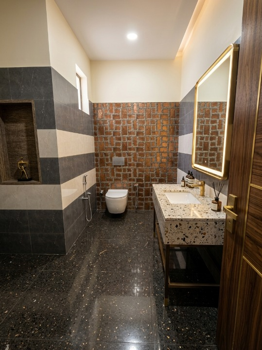 Terrazzo Vanity Gold Bathroom